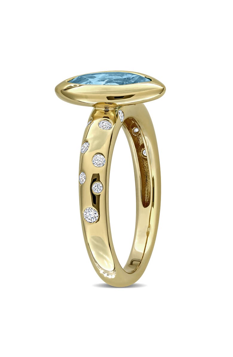 Julianna B. Blue Topaz & Diamond Ring 10k, Alternate, color, Topaz