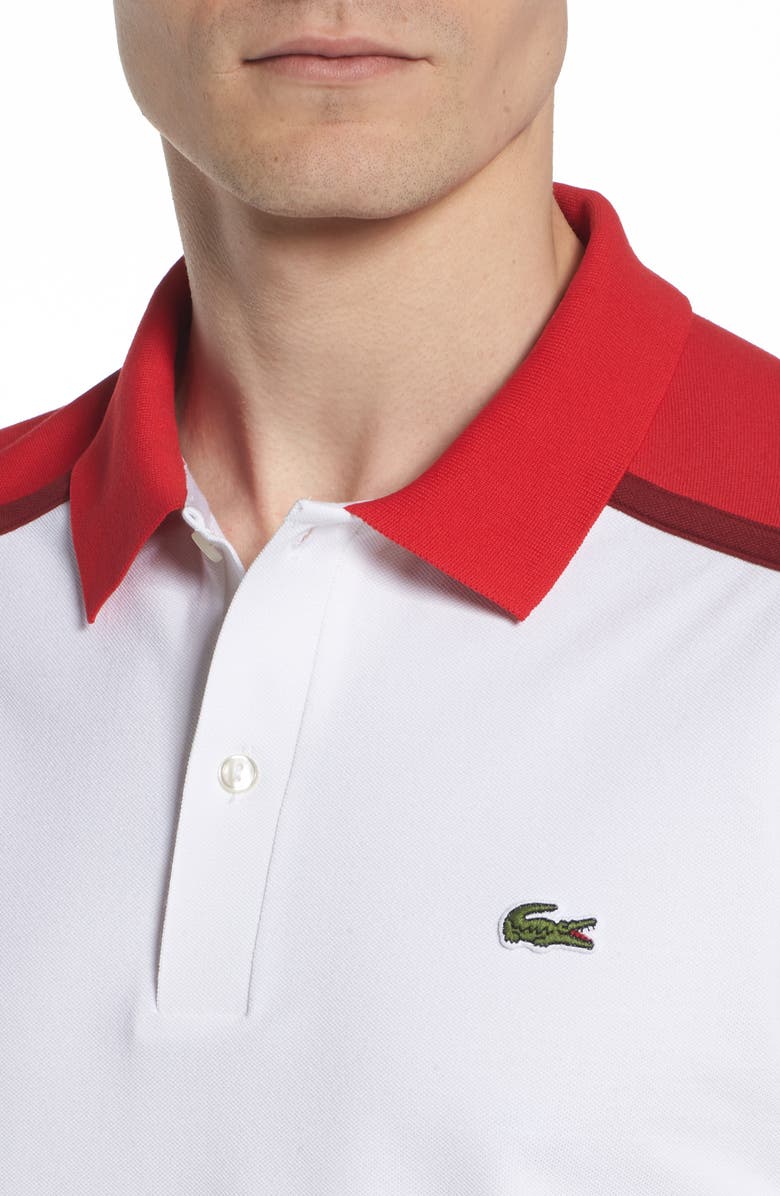 Lacoste Made in France Colorblock Piqué Polo, Alternate, color, 