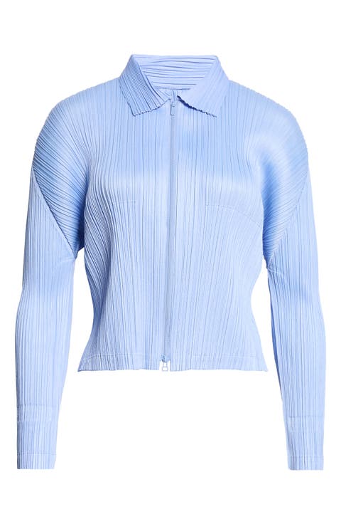 Monthly Colors August Pleated Zip Top