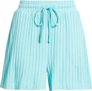 CITY BLUES Cozy Rib Drawstring Shorts