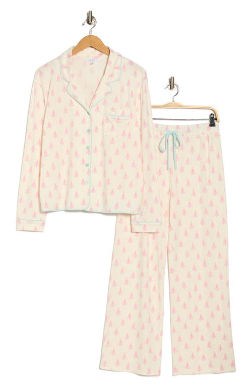 Honeydew Quiet Night Long Sleeve Button-up Top & Pants Pajamas In White
