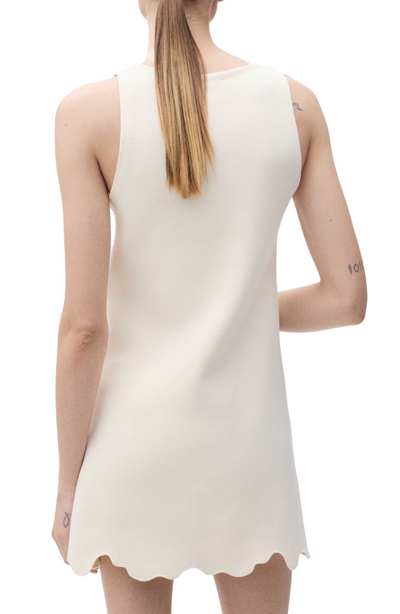 MANGO Openwork Knit Minidress, Alternate, color, Ecru