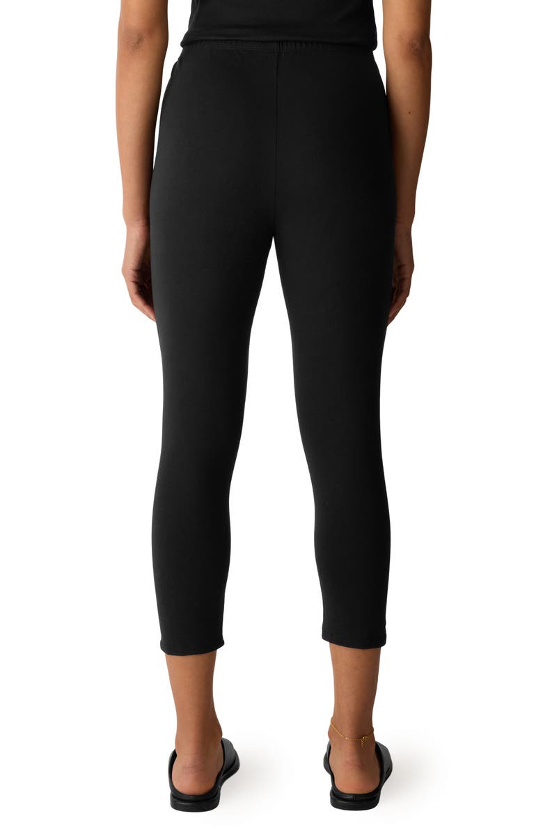 Eileen Fisher High Waist Stretch Organic Cotton Capri Leggings, Alternate, color, 