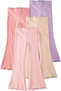 BUTTERBLU Fiorella Assorted 4-Pack Stretch Organic Cotton Flare Leggings