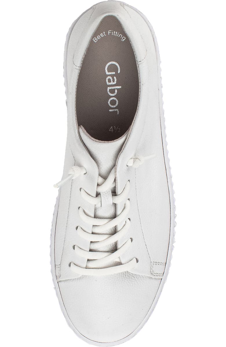 Gabor Leather Platform Sneaker, Alternate, color, White