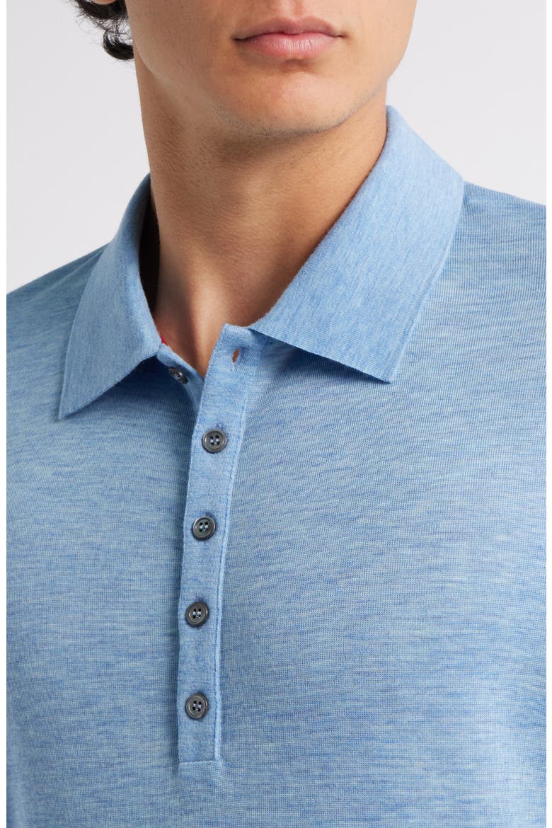 4-Bar Virgin Wool Jersey Polo, Alternate, color, LIGHT BLUE