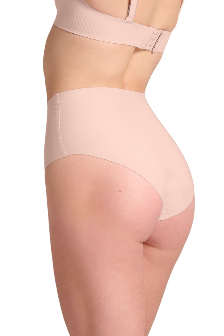 No-Show High Waist, Alternate, color, Barely Pink