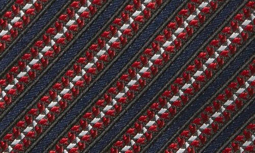 Zegna Ties Stripe Mulberry Silk Tie In Red