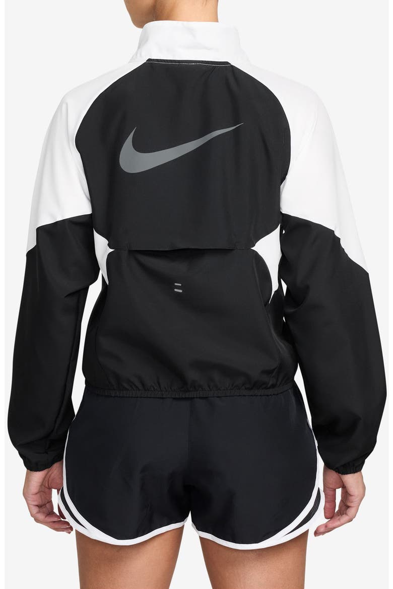 Tempo Swoosh Dri-FIT Performance Windbreaker, Alternate, color, BLACK/ WHITE/ COOL GREY