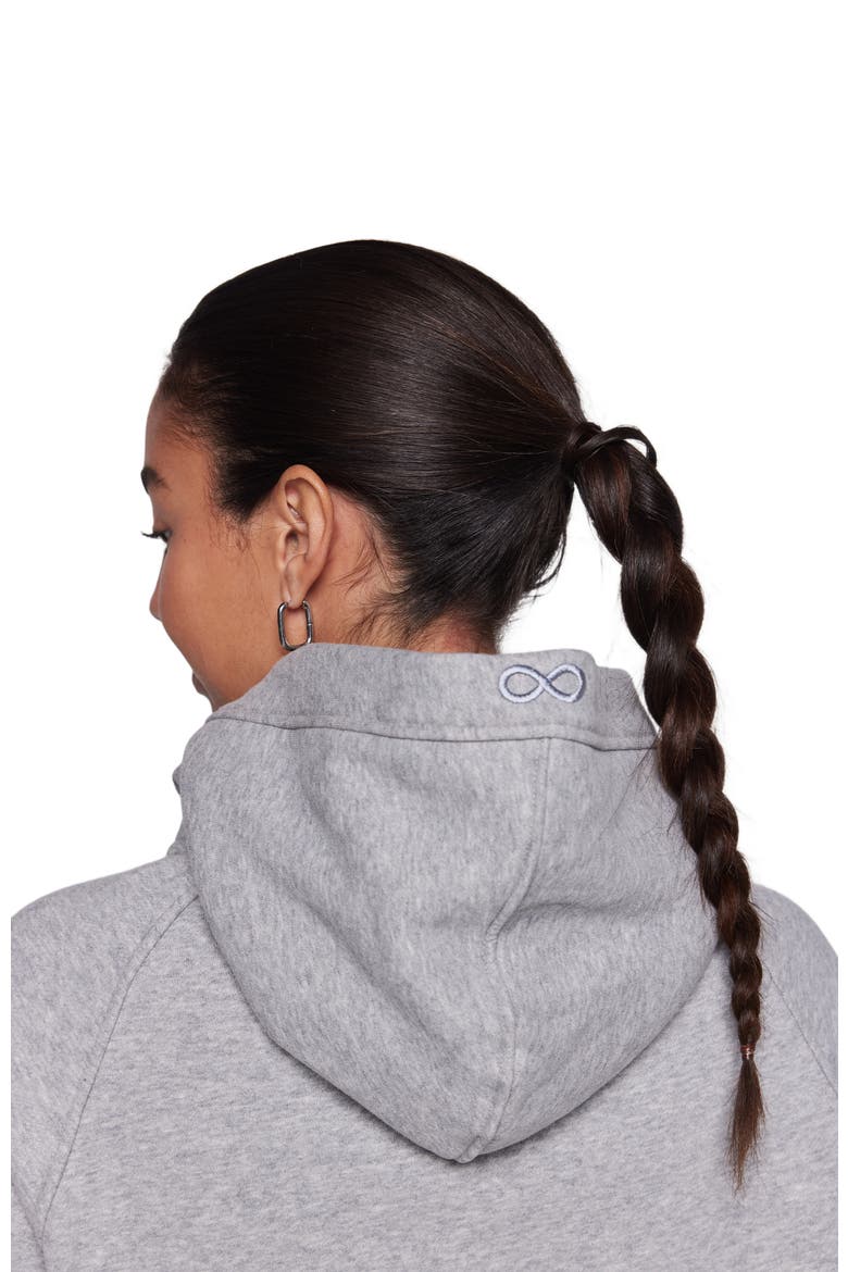 Effortless Fleece Half Zip Hoodie, Alternate, color, Heather Grey