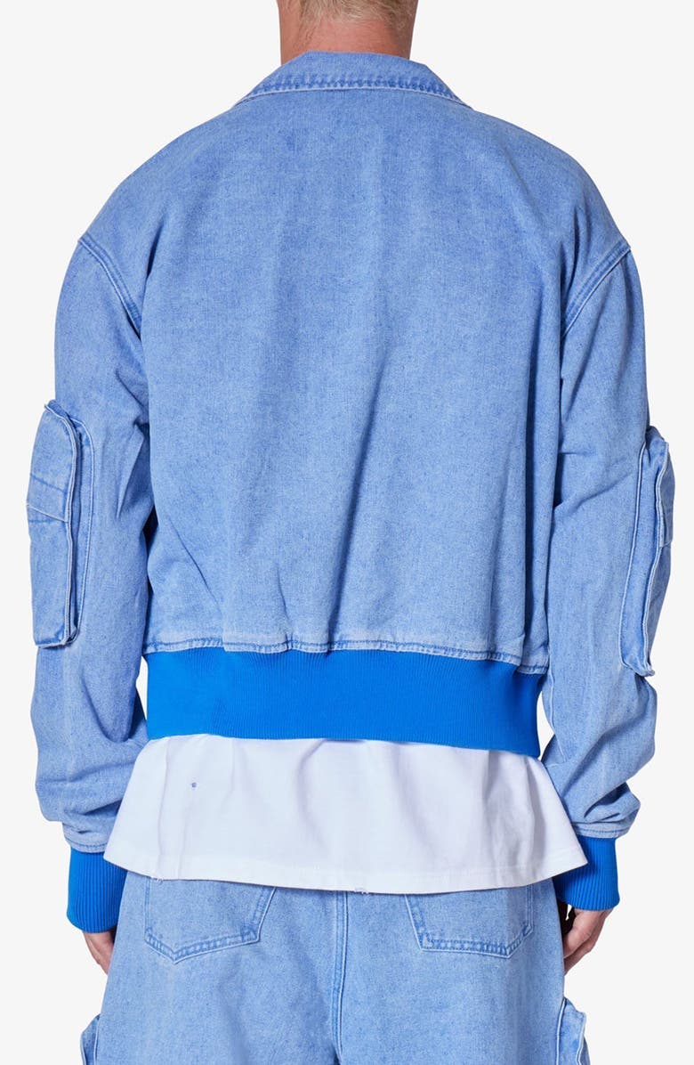 mnml Crop Denim Jacket, Alternate, color, 