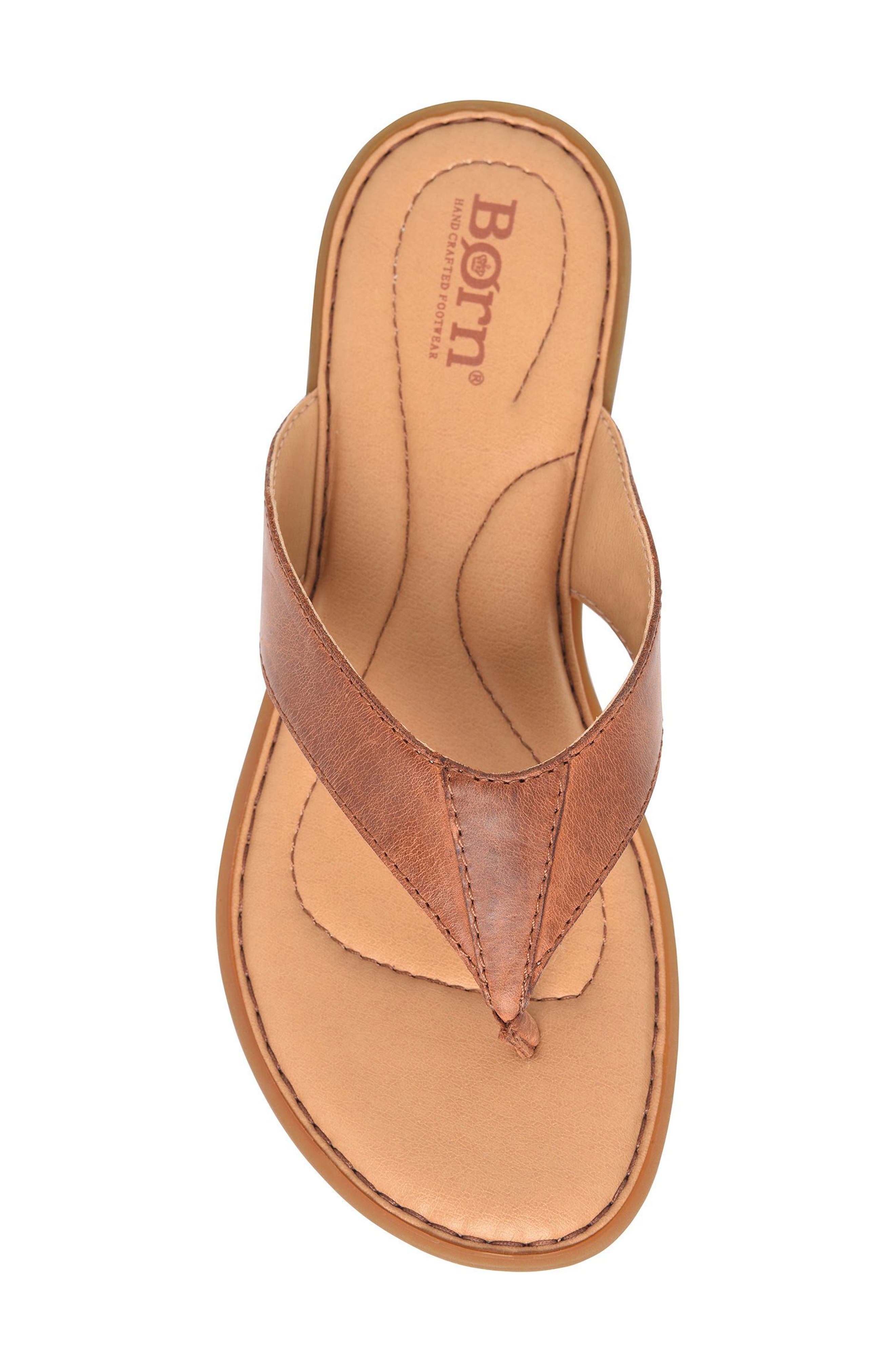 Børn Ciara Flip Flop, Alternate, color, Brown Leather