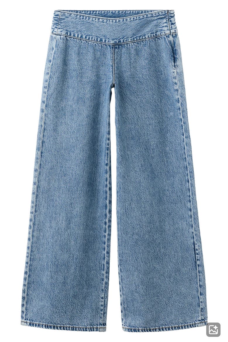 Low Rise Wide Leg Jeans, Main, color, MEDIUM BLUE