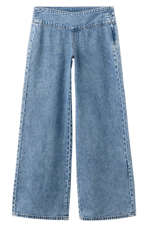 Low Rise Wide Leg Jeans