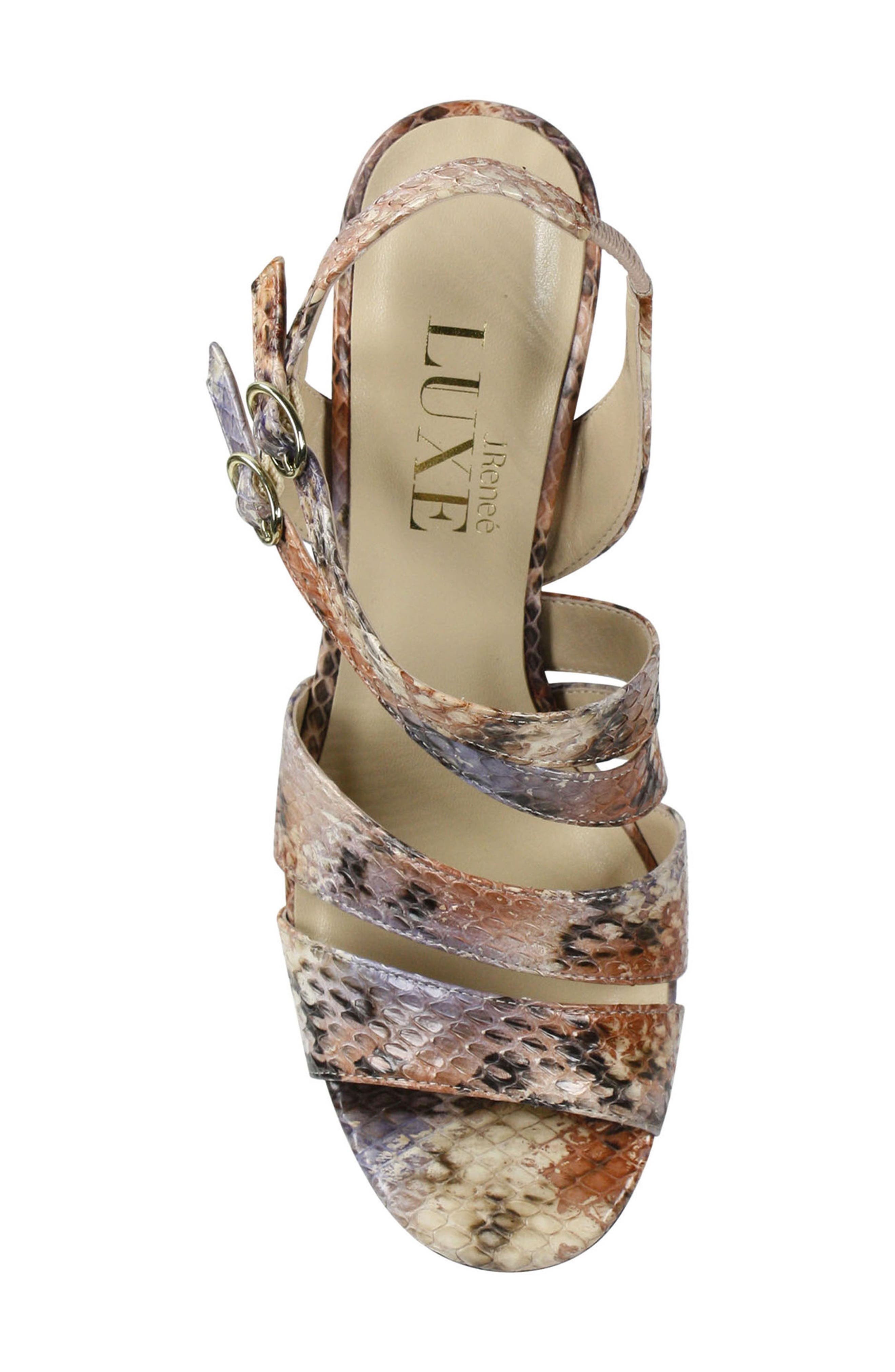 J. Reneé Carro Snake Embossed Strappy Sandal, Alternate, color, 