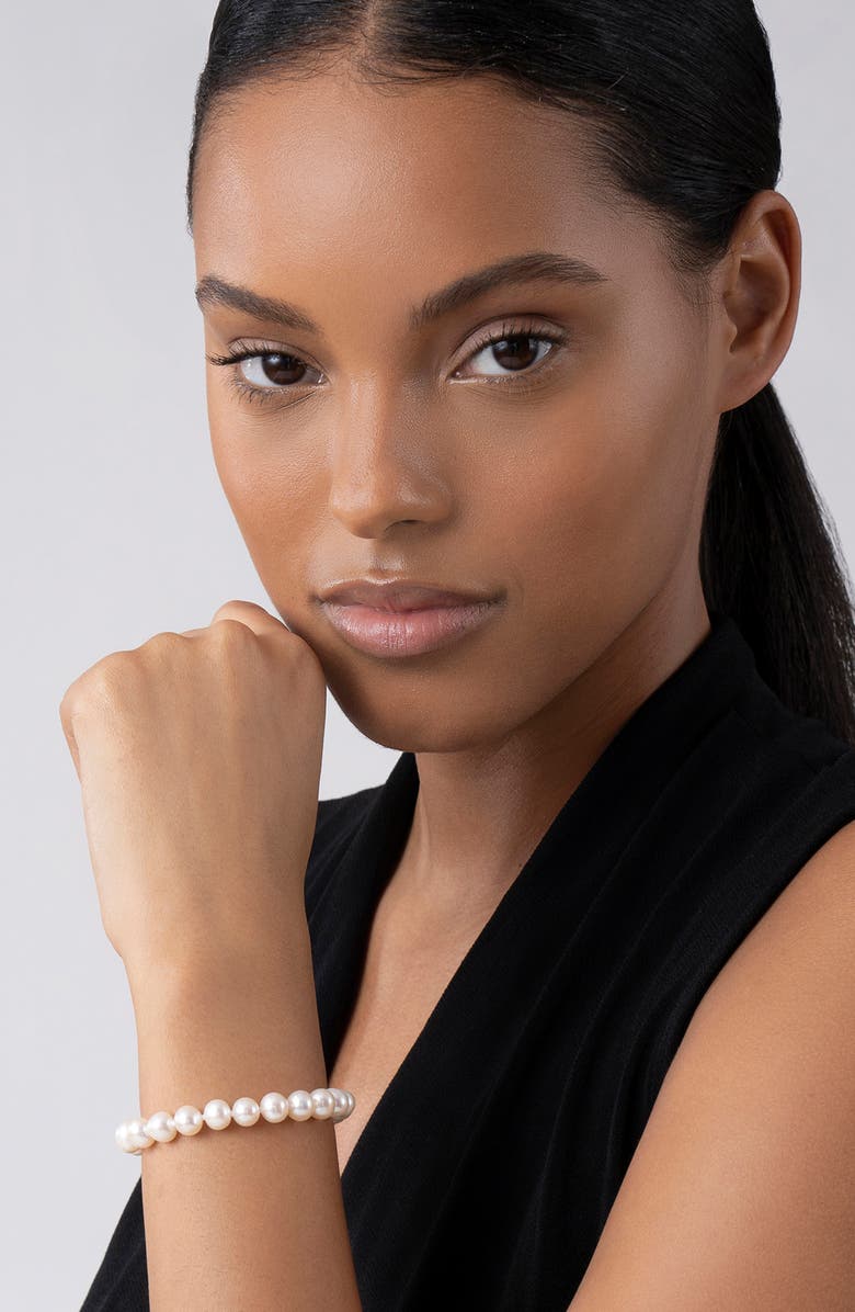 LAGOS Luna Freshwater Pearl Bracelet, Alternate, color, Silver/ Pearl