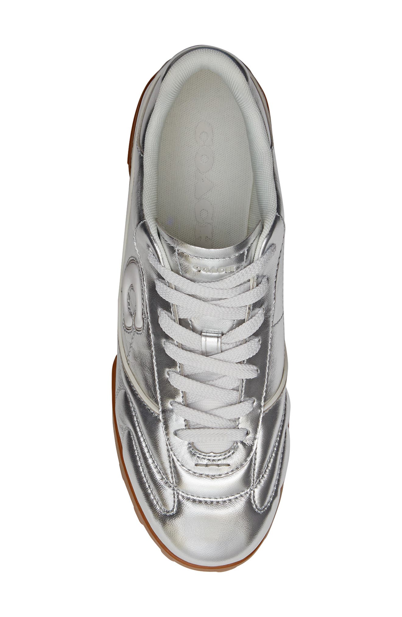 COACH Match Sneaker, Alternate, color, Silver