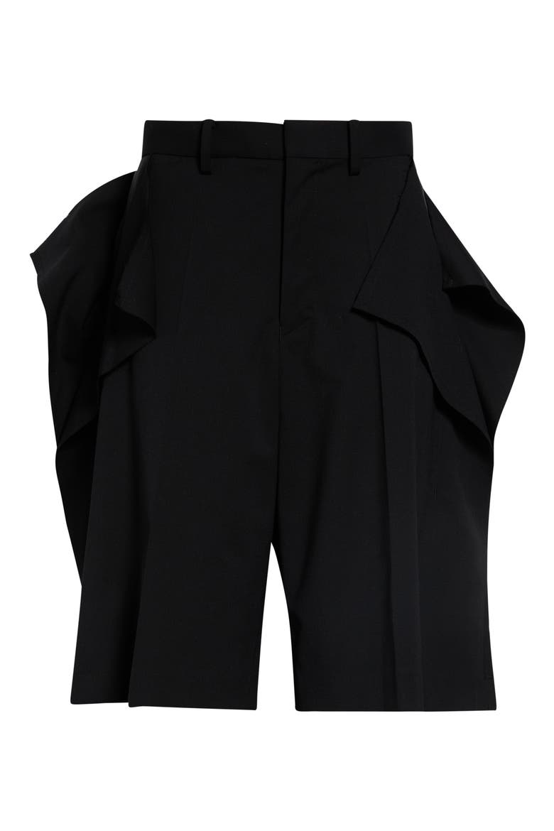 Ruffle Shorts, Main, color, BLACK