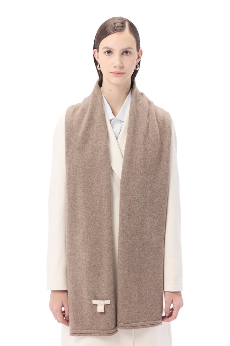 Cashmere Jersey Knit scarf, Alternate, color, taupe