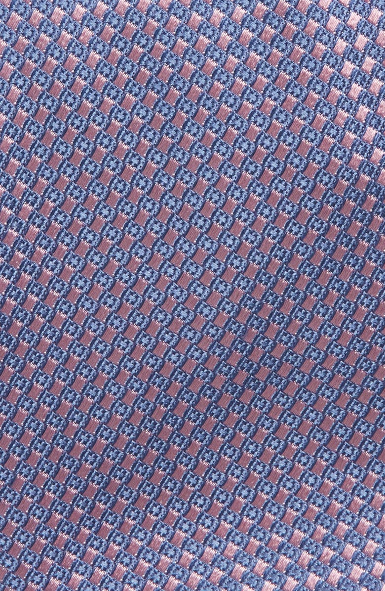 Canali Neat Silk Tie, Alternate, color, Blue