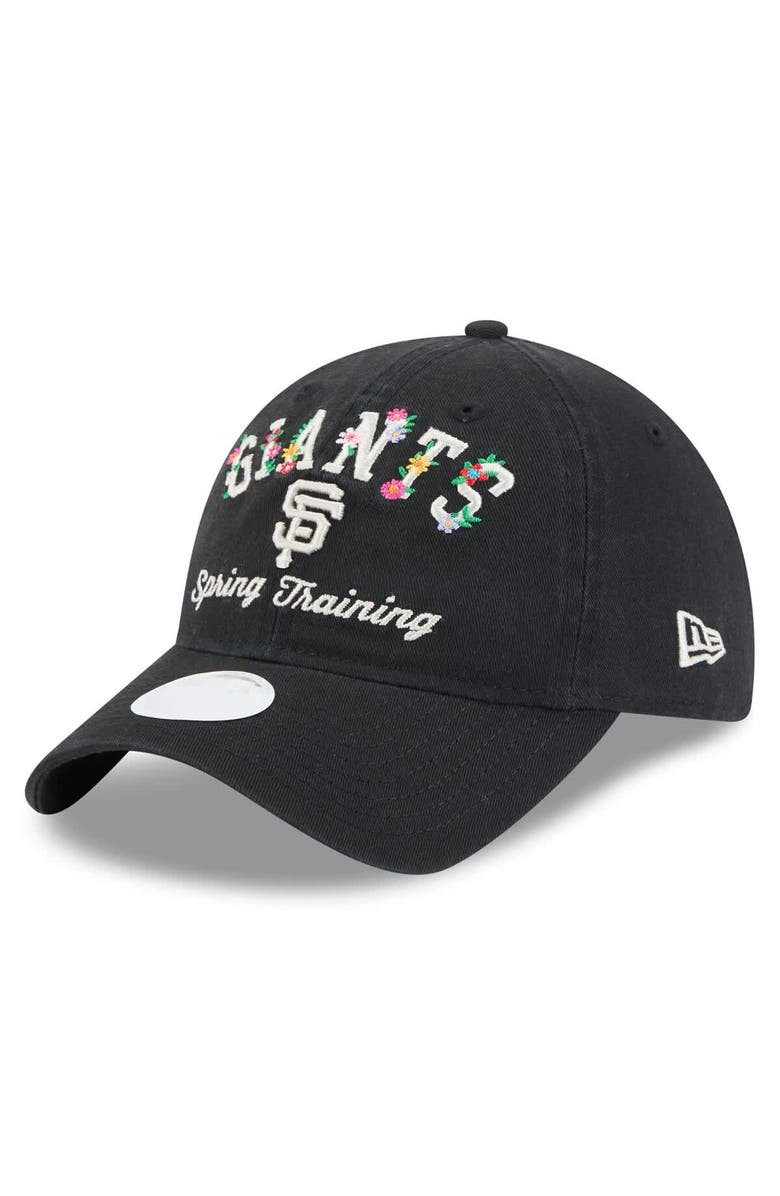 New Era Women's New Era  Black San Francisco Giants 2025 Spring Training Floral 9TWENTY Adjustable Hat, Main, color, 