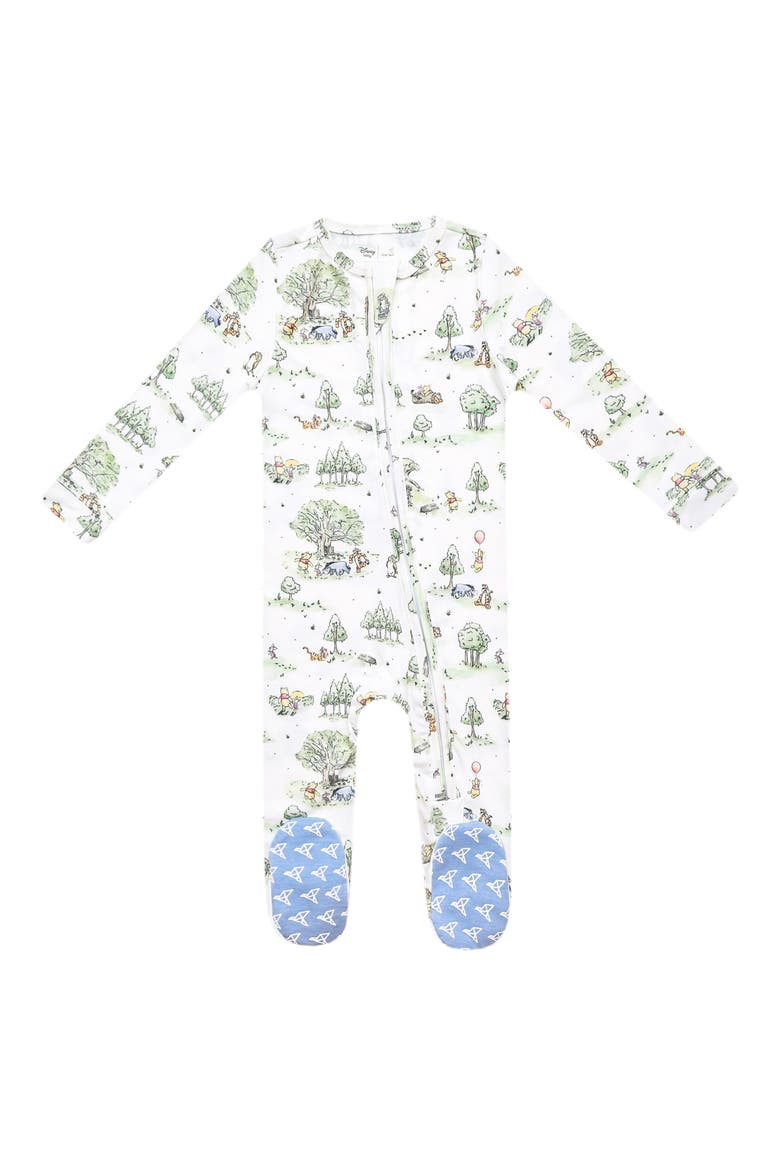 Hundred Acre Woods Zip Footie, Main, color, HUNDRED ACRE WOOD