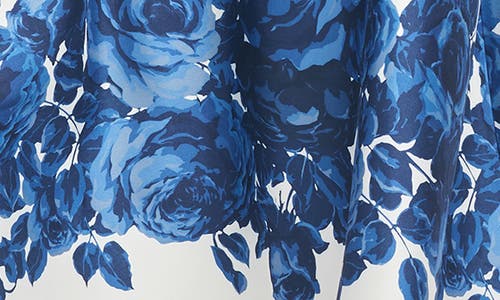 Sachin & Babi Shay Floral Strapless Stretch Mikado Cocktail Midi Dress In Nocturne Roses