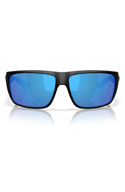 64mm Polarized Rectangular Sunglasses