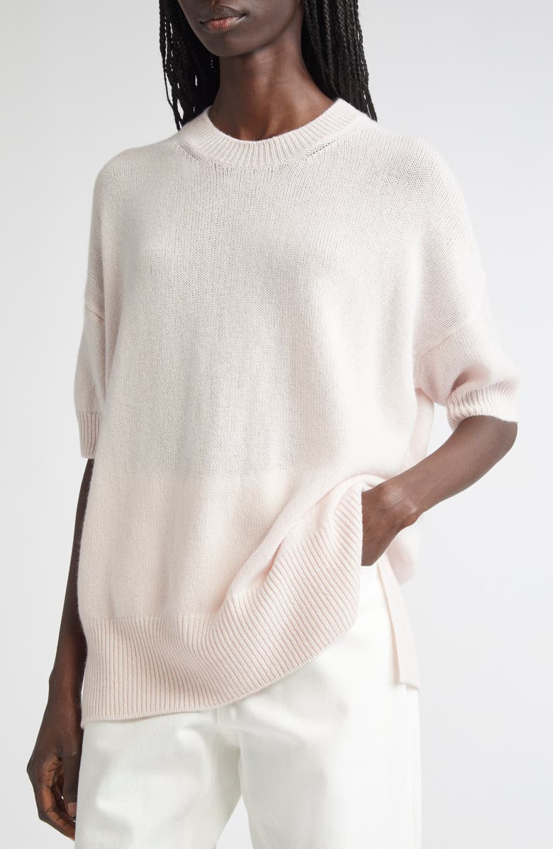 Jil Sander Crewneck Cashmere Sweater, Alternate, color, Morganite