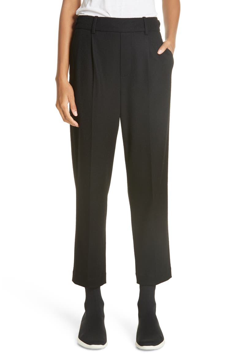 Cropped Pull-On Pants, Main, color, BLACK