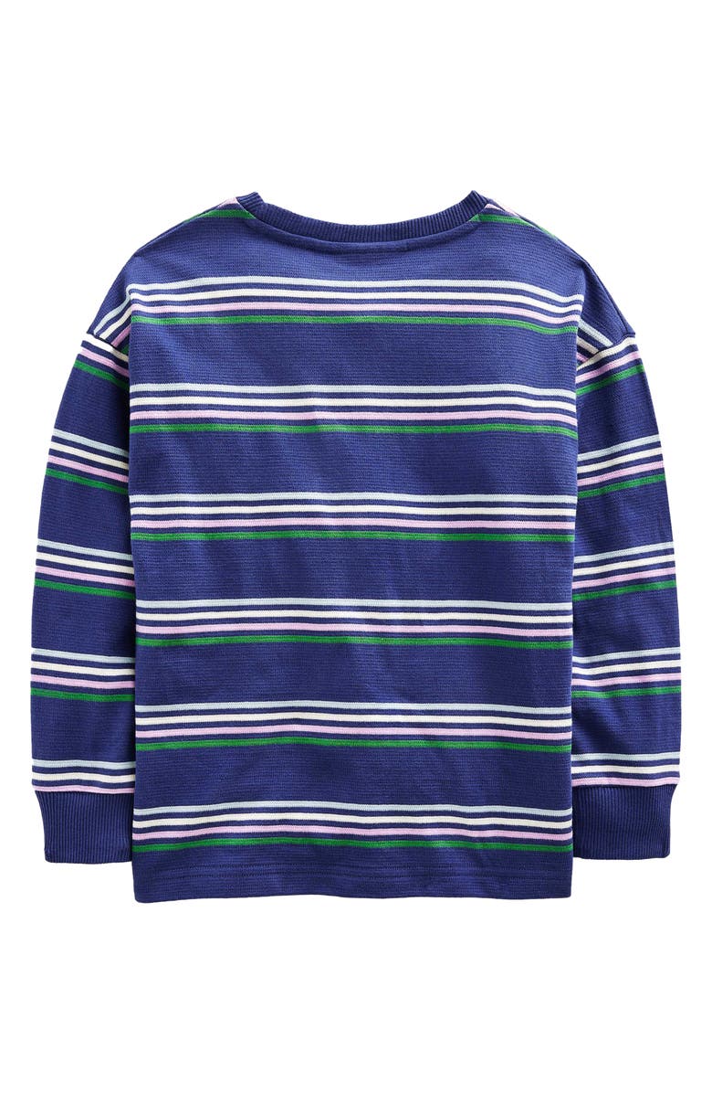 Mini Boden Kids' Stripe Long Sleeve Pocket T-Shirt, Alternate, color,