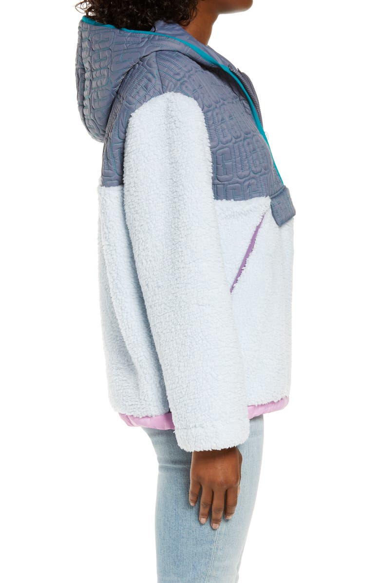 UGG<sup>®</sup> Iggy Faux Fur Hooded Half-Zip Pullover, Alternate, color, 