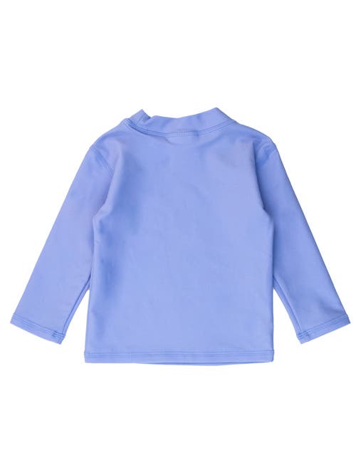 Ruggedbutts Boys Upf50+ Sun Protected Long Sleeve Rash Guard In Periwinkle Blue