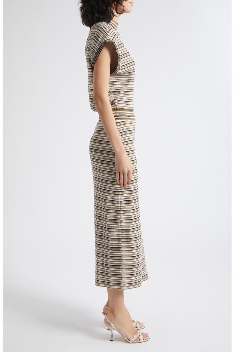 Natalie Stripe Drop Waist Dress, Alternate, color, BONE STRIPE