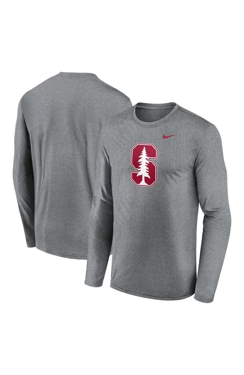 Nike Men's Nike Heather Gray Stanford Cardinal Primetime Primary Legend Long Sleeve T-Shirt, Alternate, color, Heather Gray