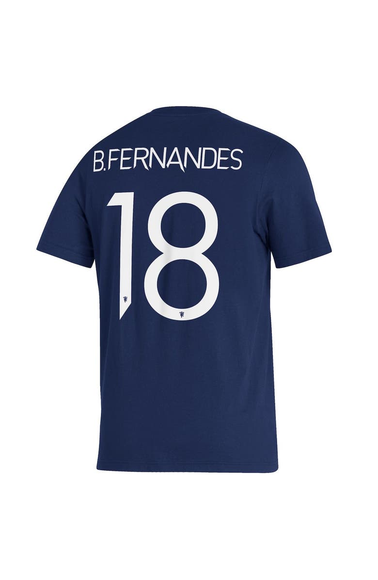 adidas Men's adidas Bruno Fernandes Navy Manchester United Name & Number Amplifier T-Shirt, Alternate, color,
