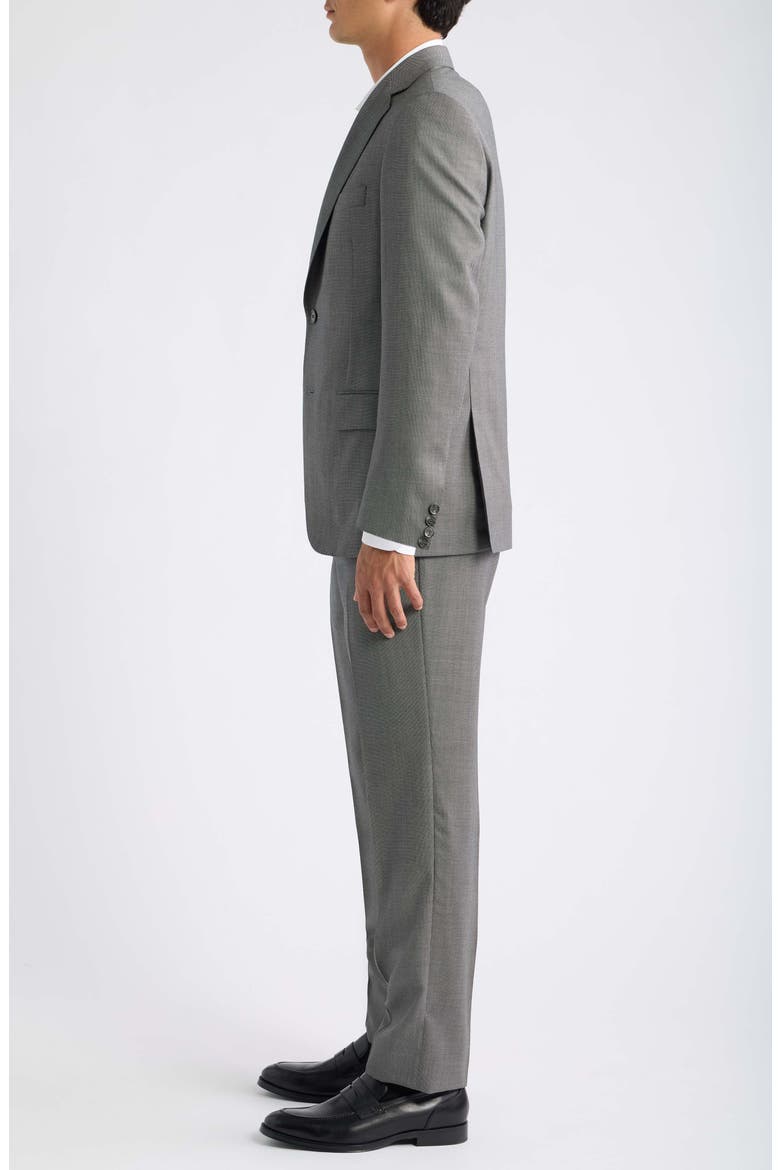 Black & White Bird's Eye Wool Suit, Alternate, color, BLACK/WHITE