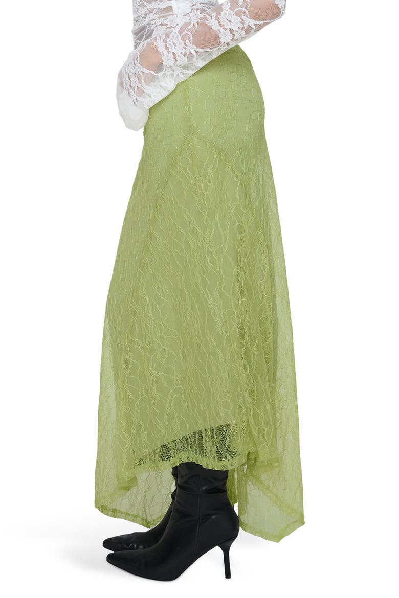 Lace Maxi Skirt, Alternate, color, GREEN
