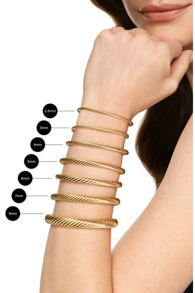 Cablespira® Flex Bracelet, 6mm, Alternate, color, GOLD