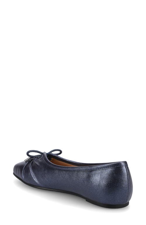 Journee Collection Callee Keyhole Square Toe Flat In Blue