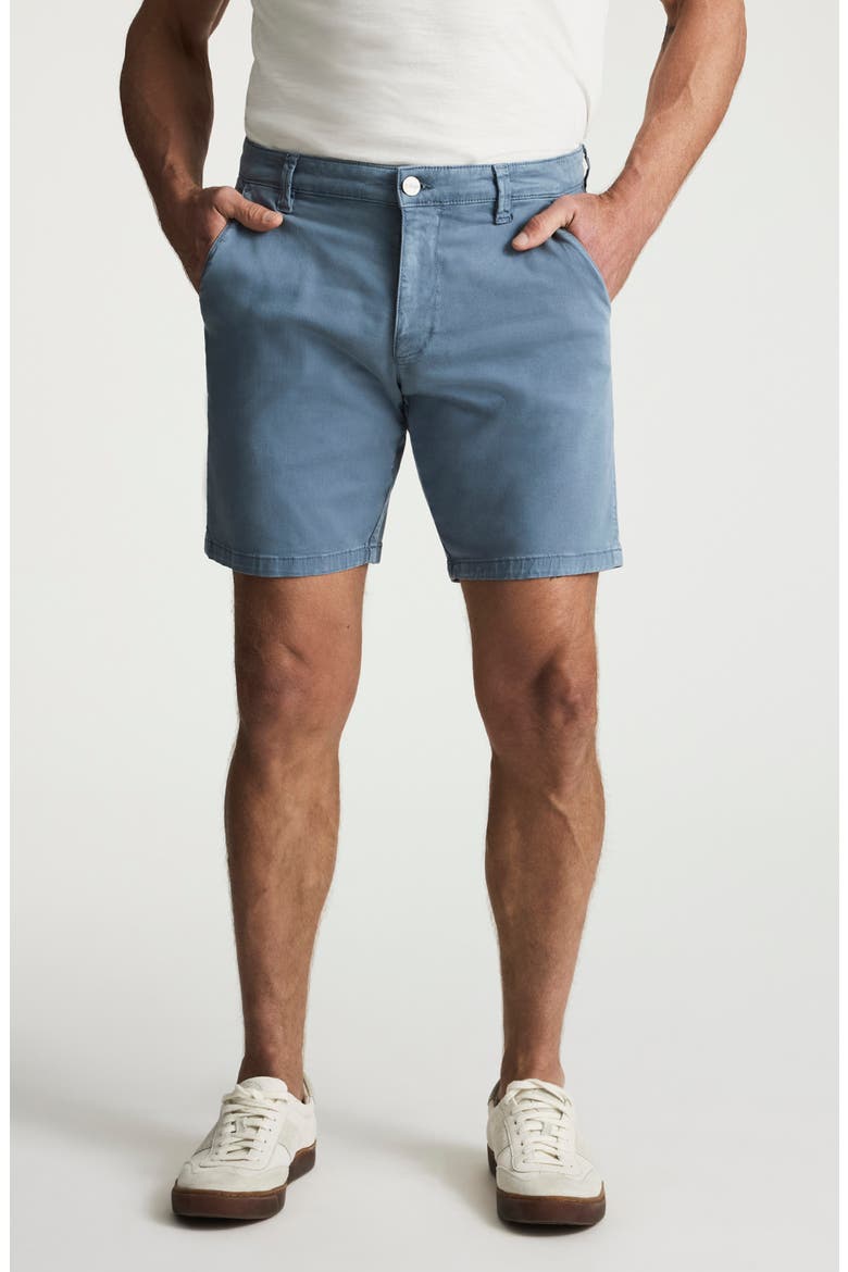 Arizona Slim Fit Flat Front Twill Chino Shorts, Main, color, FLINT STONE TWILL