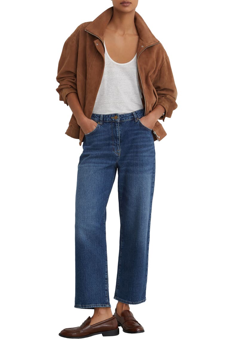 Selin Straight Leg Jeans, Alternate, color, MID BLUE