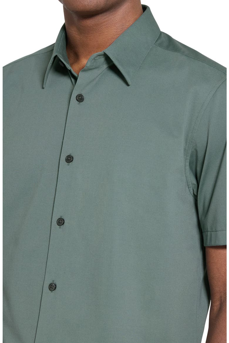 Irving Short Sleeve Button-Up Shirt, Alternate, color, LIGHT PINE GROVE - 2QL