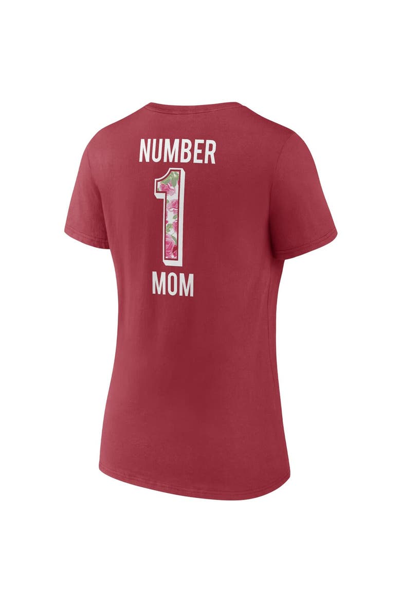 Women's Fanatics Branded Cardinal Arizona Cardinals Team Mother's Day V-Neck T-Shirt, Alternate, color, Cardinal