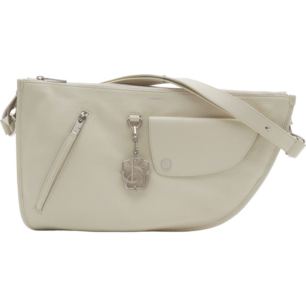 Shop Burberry Shield Twin Bag In Soap