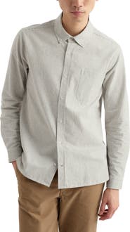Seasalt Cornwall Jenken Stripe Organic Cotton Button-Down Oxford Shirt