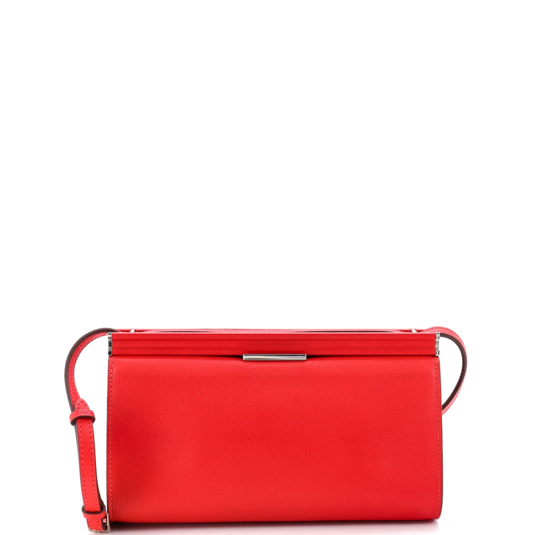 Pre-Owned Hermes Clic-H Shoulder Bag Evercolor 21, Main, color, Rouge De Coeur