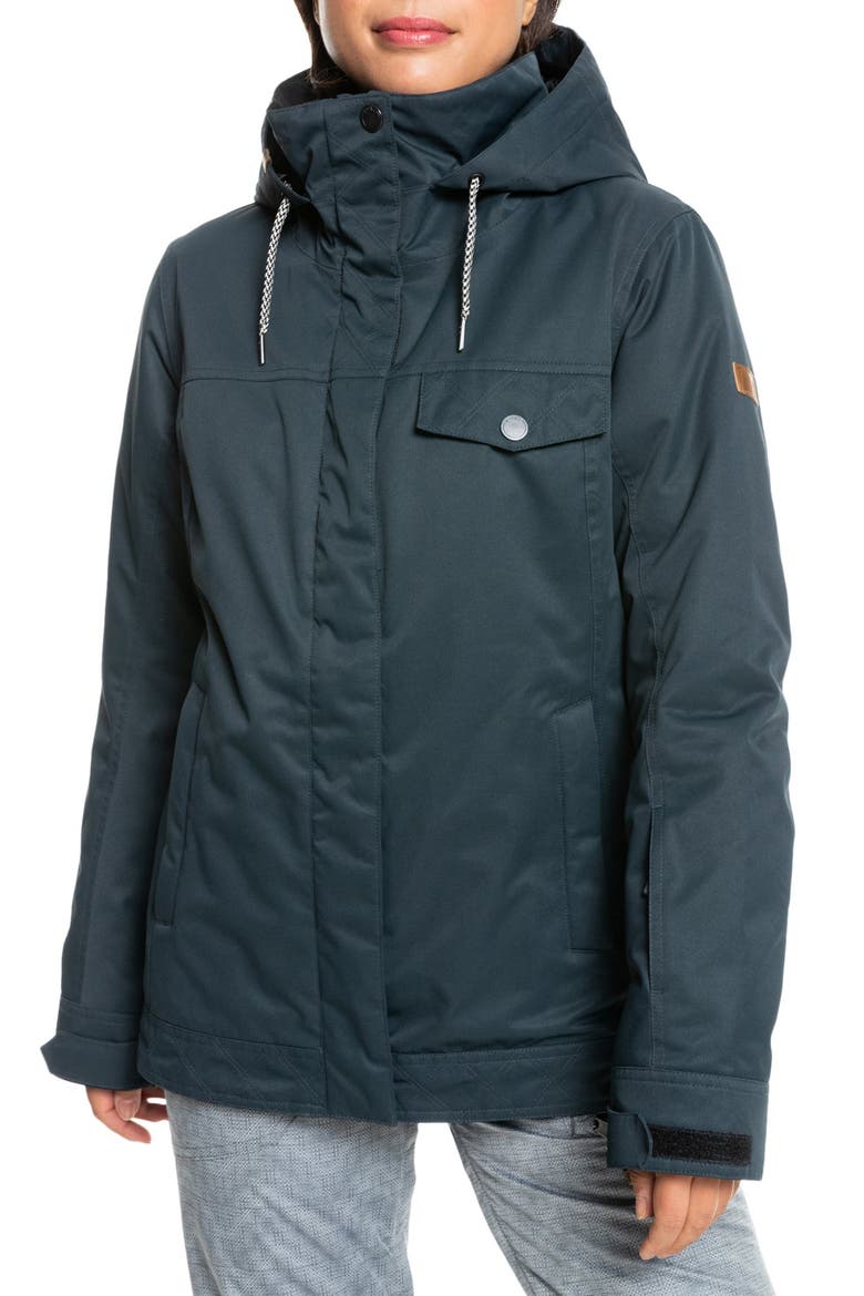 Billie Hooded Snow Jacket, Main, color, TRUE BLACK