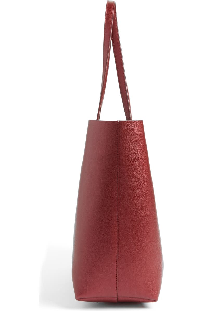 Saint Laurent East/West Leather Tote with Zip Pouch, Alternate, color,