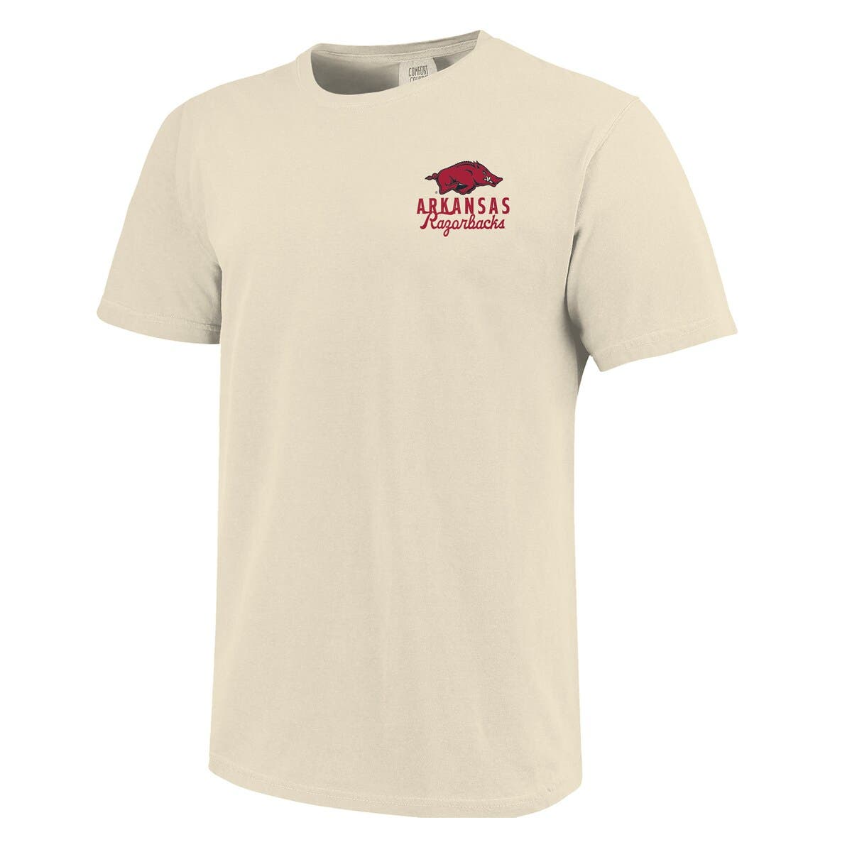IMAGE ONE Men's Cream Arkansas Razorbacks Comfort Colors Mascot Overlay ...